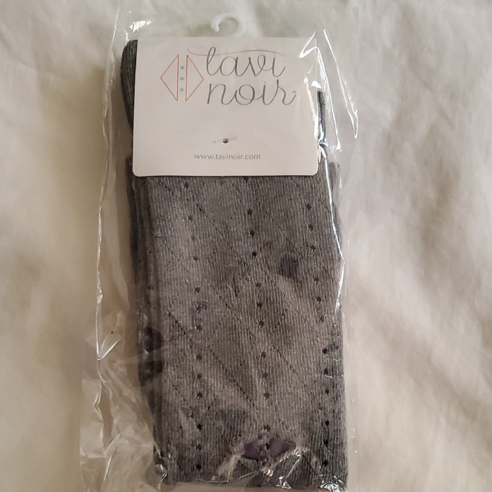 Tavi Noir Socks 81% Organic Cotton Grey Black Medium Women's 8.5-10.5 US